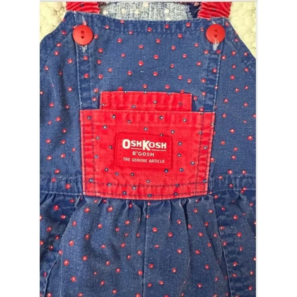 OshKosh B'Gosh Vintage Toddler Boy A'Hoy Overalls Size 3T